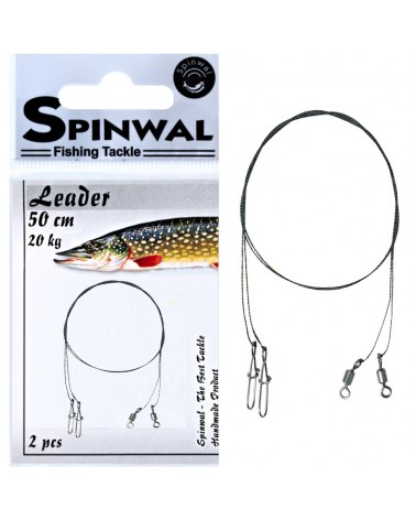 Przypon Spinningowy Spinwal Leader Wolframowy 50cm 20kg 2szt.