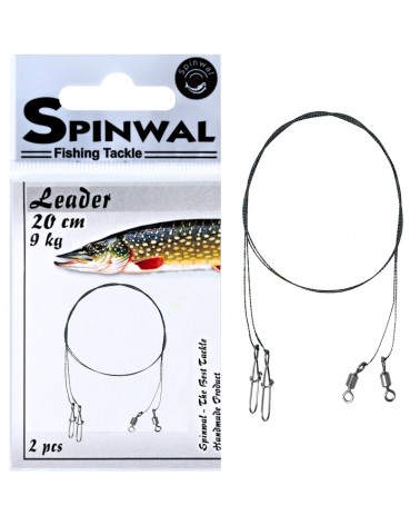Przypon Spinningowy Spinwal Leader Wolframowy 20cm 9kg 2szt.