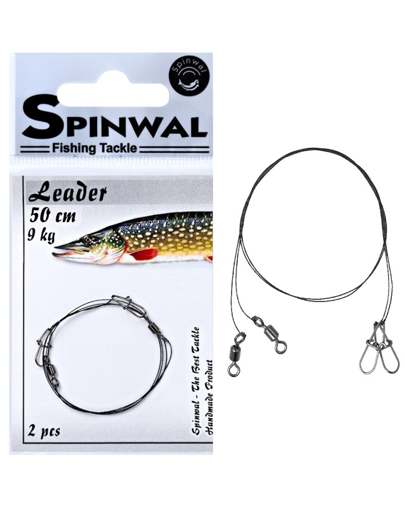 Przypon Spinningowy Spinwal Leader Wolframowy 50cm 9kg 2szt.
