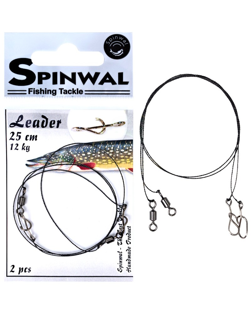 Przypon Spinningowy Spinwal Leader Wolframowy 25cm 12kg S 2szt.