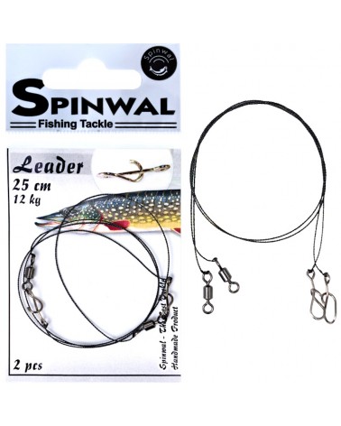 Przypon Spinningowy Spinwal Leader Wolframowy 25cm 12kg S 2szt.