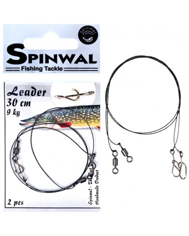 Przypon Spinningowy Spinwal Leader Wolframowy 30cm 9kg S 2szt.