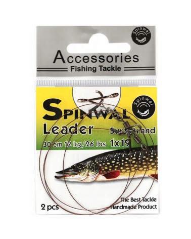 Przypon Spinningowy Spinwal Surfstrand Leader 1x19 30cm 12kg S 2szt.