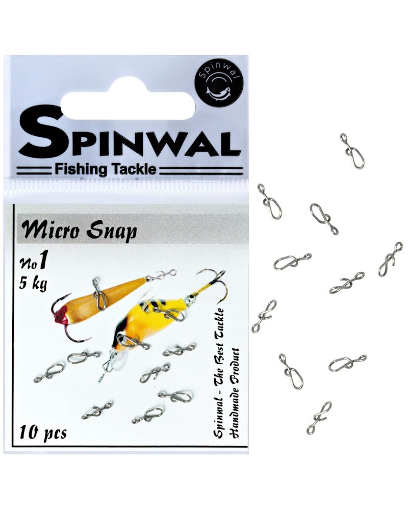 Agrafka Spinningowa Spinwal Mikro Snap Nr 1 5kg 10szt.