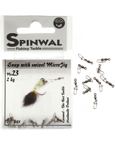 Agrafka Spinningowa Z Krętlikiem Spinwal MicroJig Snap With Swivel Nr 23 2kg 10szt.
