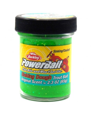 Pasta Na Pstrągi Berkley PowerBait Sinking Glitter Trout Bait Spring/Lime 65g