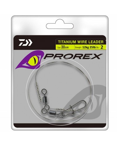 Przypon Spinningowy Daiwa Prorex Titanium Wire Leader 30cm 12kg 25lbs 2szt.
