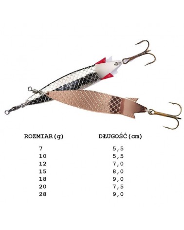Błystka Wahadłowa Abu Garcia Toby Spoon 28g 90mm LF Nr 1 White Flash 1-3m