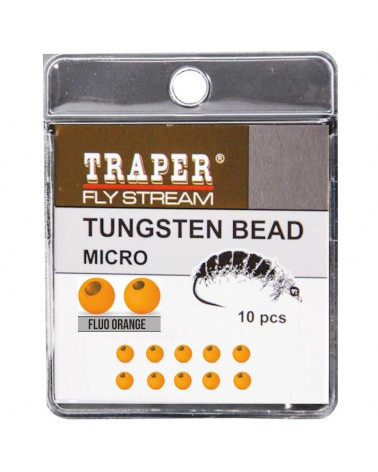 Główka Wolframowa Do Nimf I Microjigów Traper Tungsten Bead Micro Fluo Orange