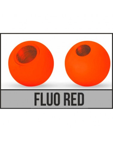 Główka Wolframowa Do Nimf I Microjigów Traper Tungsten Bead Micro Fluo Red