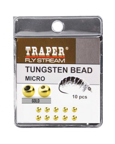 Główka Wolframowa Do Nimf I Microjigów Traper Tungsten Bead Micro Gold