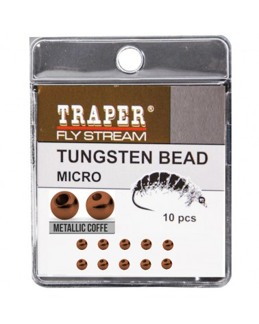 Główka Wolframowa Do Nimf I Microjigów Traper Tungsten Bead Micro Metallic Coffe