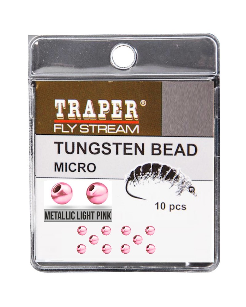 Główka Wolframowa Do Nimf I Microjigów Traper Tungsten Bead Micro 2.5mm Metallic Light Pink