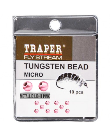 Główka Wolframowa Do Nimf I Microjigów Traper Tungsten Bead Micro 2.5mm Metallic Light Pink