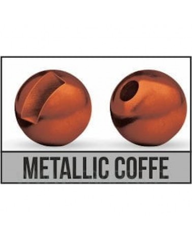 Główka Wolframowa Do Nimf I Microjigów Traper Tungsten Bead SLOTTED Metallic Coffee