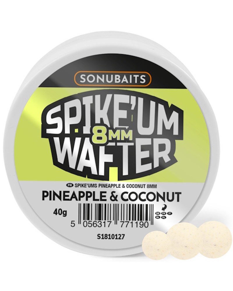 Przynęta Sonubaits Boilies Spike'Um Wafters Pineapple Coconut 8mm 40g