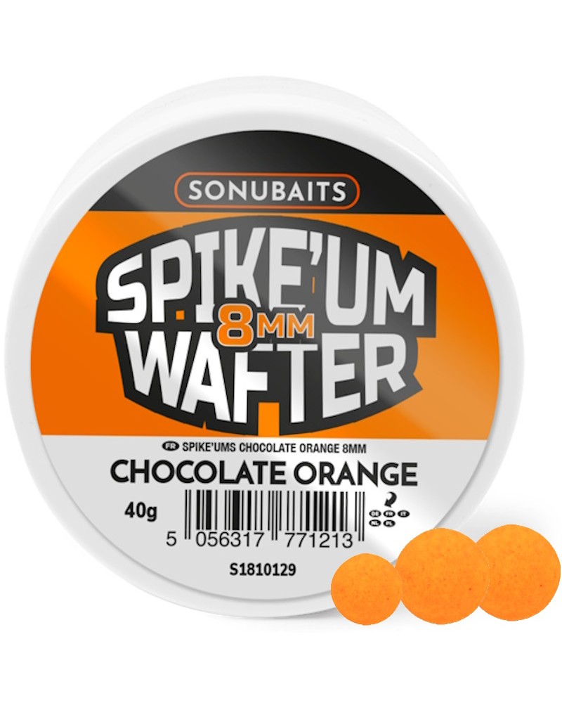 Przynęta Sonubaits Boilies Spike'Um Wafters Chocolate Orange 8mm 40g
