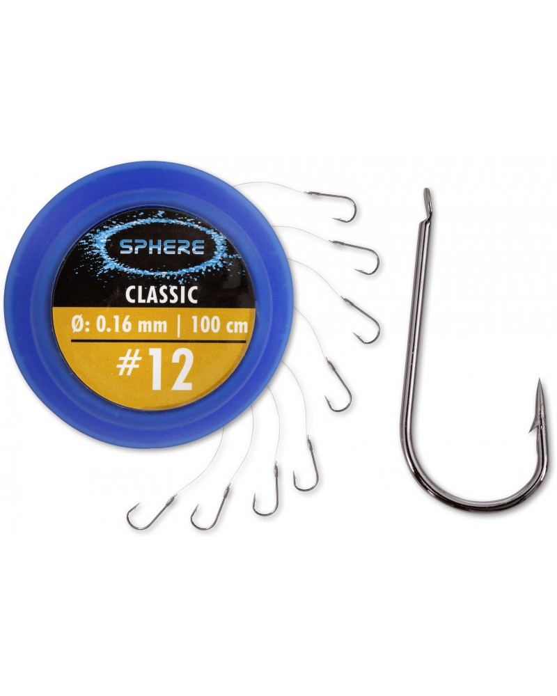 Haczyki Z Przyponem Browning Sphere Classic Nr 12 0.16mm 100cm Black Nickel