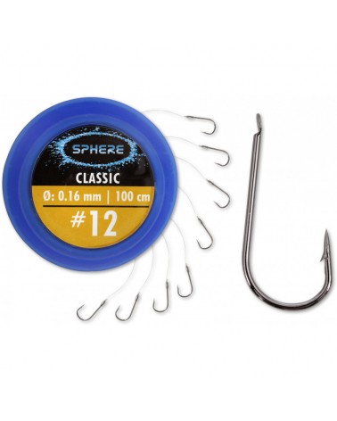 Haczyki Z Przyponem Browning Sphere Classic Nr 12 0.16mm 100cm Black Nickel