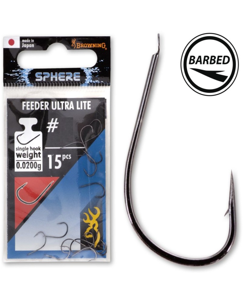 Haczyki Browning Sphere Feeder Ultra Lite roz. 12 Black Nickel 15szt.