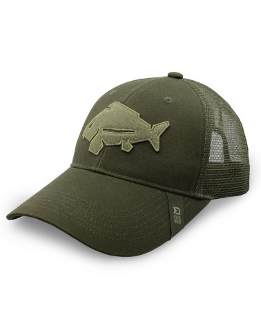 Czapka Wędkarska Z Daszkiem Karpiem Delphin OutLine Carp Trucker