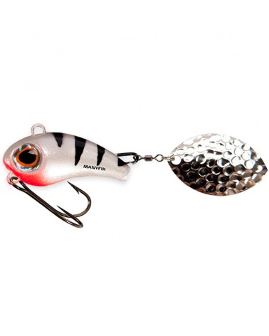 Wirujący Ogonek Manyfik BuBu 27mm 10g Biały Okoń White Perch
