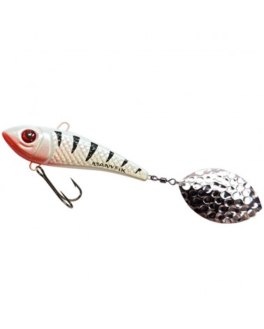 Wirujący Ogonek Manyfik Jerry 26mm 3g Biały Okoń White Perch