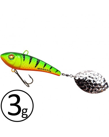 Wirujący Ogonek Manyfik Jerry 26mm 3g Tygrys UV Firetiger