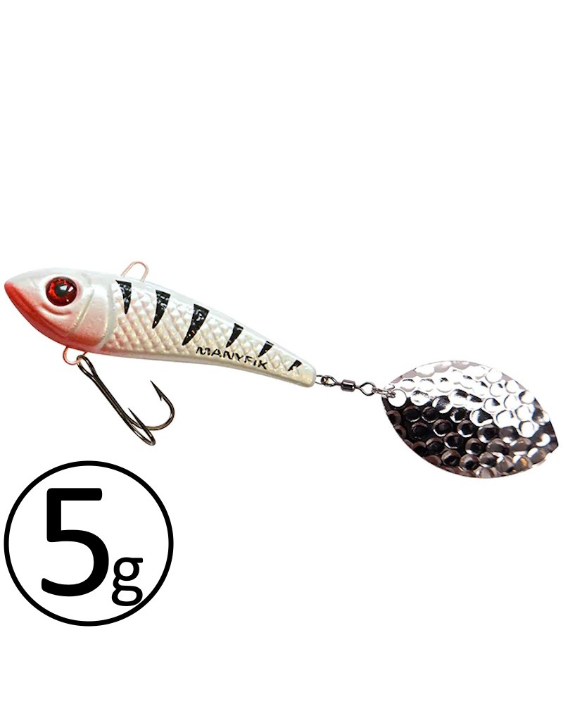 Wirujący Ogonek Manyfik Jerry 30mm 5g Biały Okoń White Perch