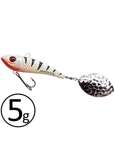 Wirujący Ogonek Manyfik Jerry 30mm 5g Biały Okoń White Perch
