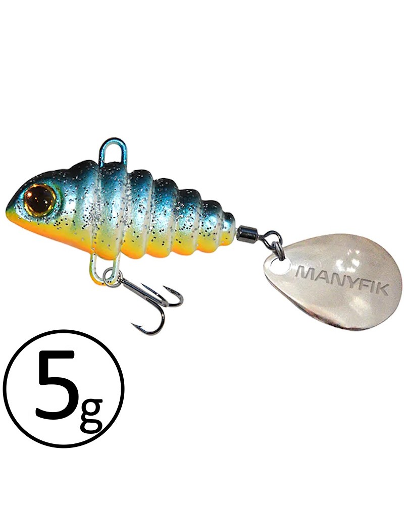 Wirujący Ogonek Manyfik Pepe 3D 19mm 5g Niebieski Blue Pearl