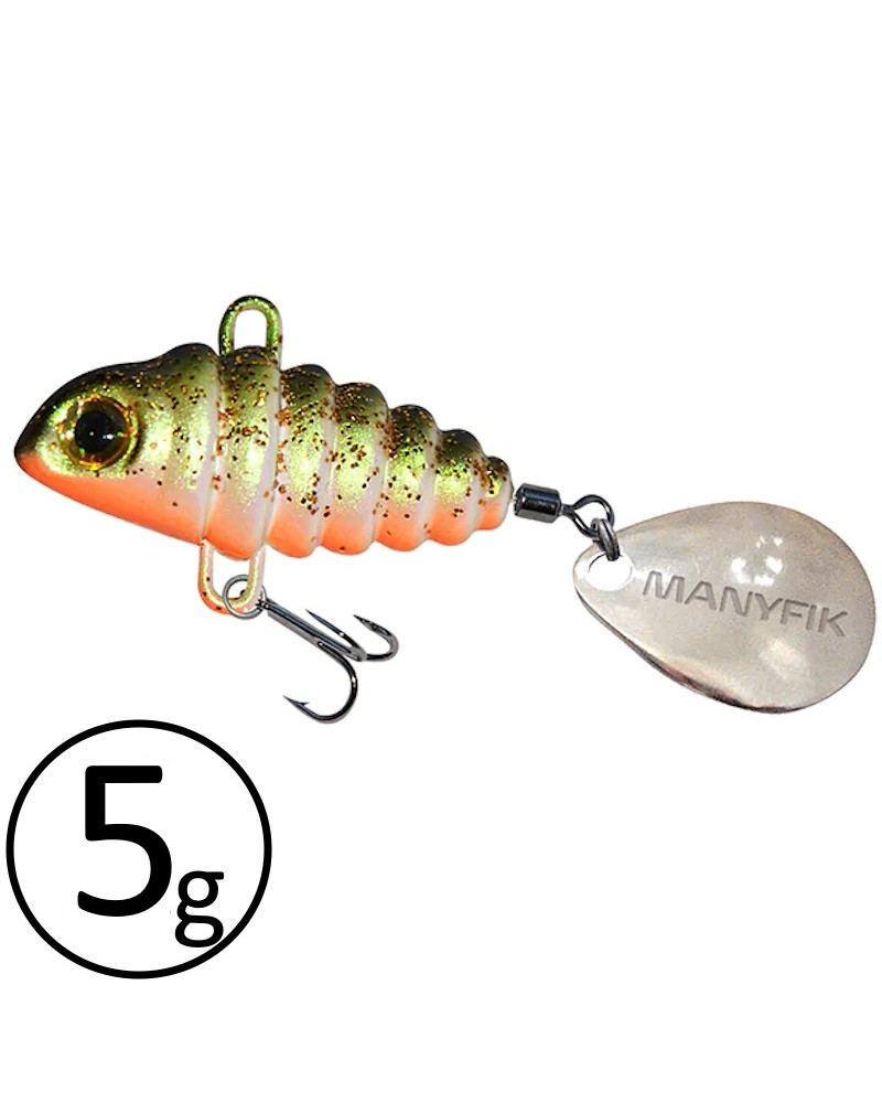 Wirujący Ogonek Manyfik Pepe 3D 19mm 5g Okoń Natural Perch