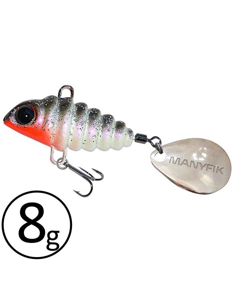 Wirujący Ogonek Manyfik Pepe 3D 23mm 8g Naturalny Silver