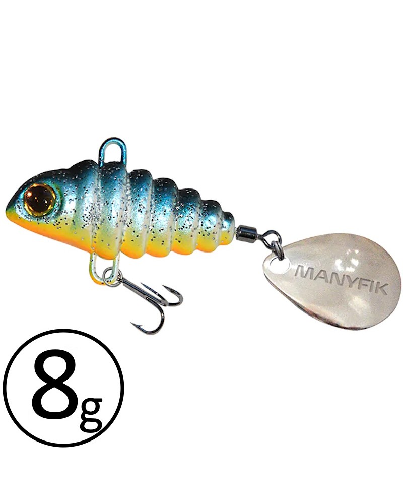 Wirujący Ogonek Manyfik Pepe 3D 23mm 8g Niebieski Blue Pearl
