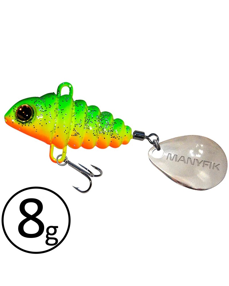 Wirujący Ogonek Manyfik Pepe 3D 23mm 8g Tygrys UV Firetiger