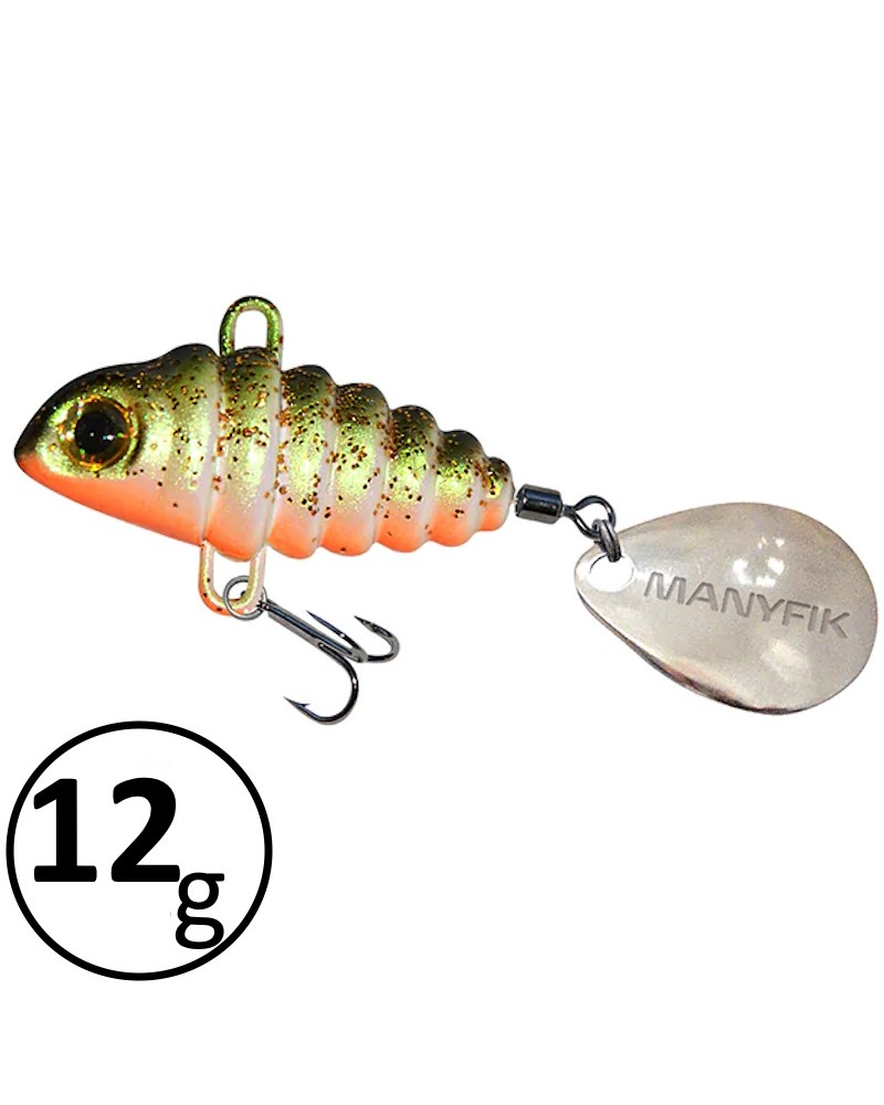 Wirujący Ogonek Manyfik Pepe 3D 27mm 12g Okoń Natural Perch
