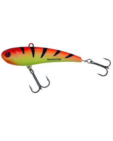 Wobler Cykada Manyfik PowerVib 55mm 9g Okoń Fluo UV Orange Tiger