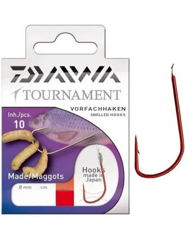 Haczyki Z Przyponem Daiwa Tournament Maggots Białe Robaki 50cm 10szt.