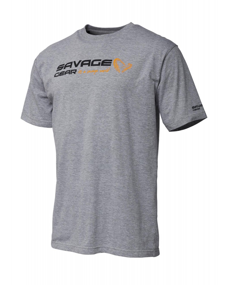 Koszulka Savage Gear Signature Logo T-Shirt XL Grey Melange
