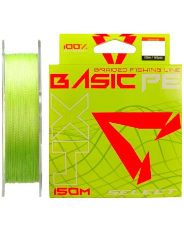 Plecionka Select Basic PE 4X 0.10mm 10lb 4.8kg 150m Jasnozielona