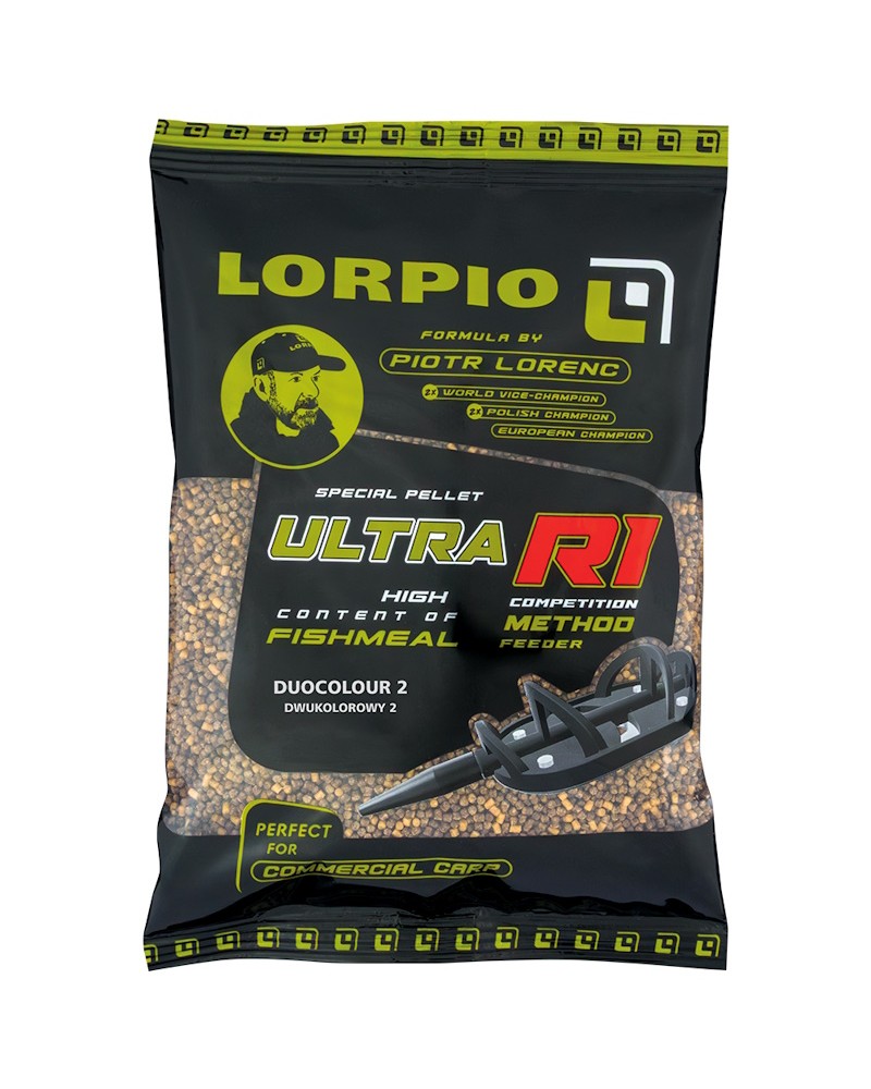 Pellet Do Koszyka Method Feeder Lorpio Ultra R1 Duocolour 2.0mm 700g