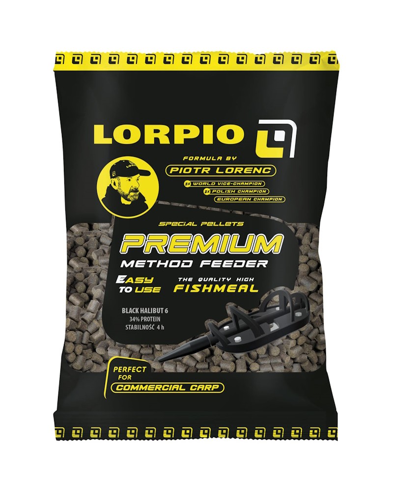 Pellet Zanętowy Method Feeder Lorpio Black Halibut 4.5mm 700g