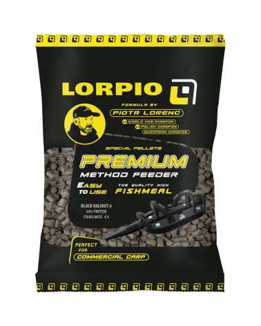 Pellet Zanętowy Method Feeder Lorpio Black Halibut 4.5mm 700g