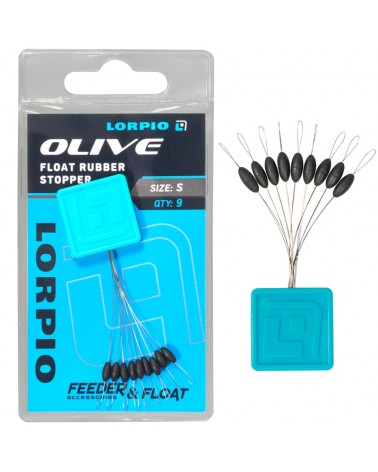 Stopery Gumowe Owalne Lorpio Float Rubber Stopper Olive S 9szt.
