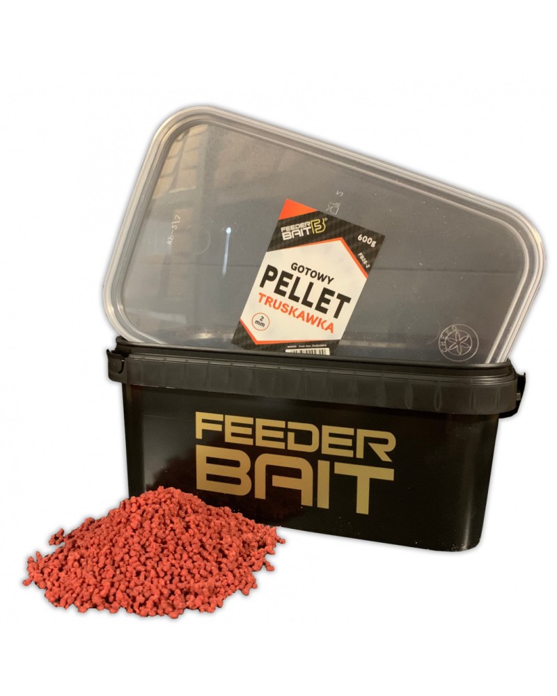 Pellet gotowy w wiaderku Feeder Bait Truskawka 600g