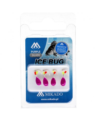 Przynęta Podlodowa Mikado Ice Bug 9.5mm 0.8g Fioletowo Srebrny 1szt.