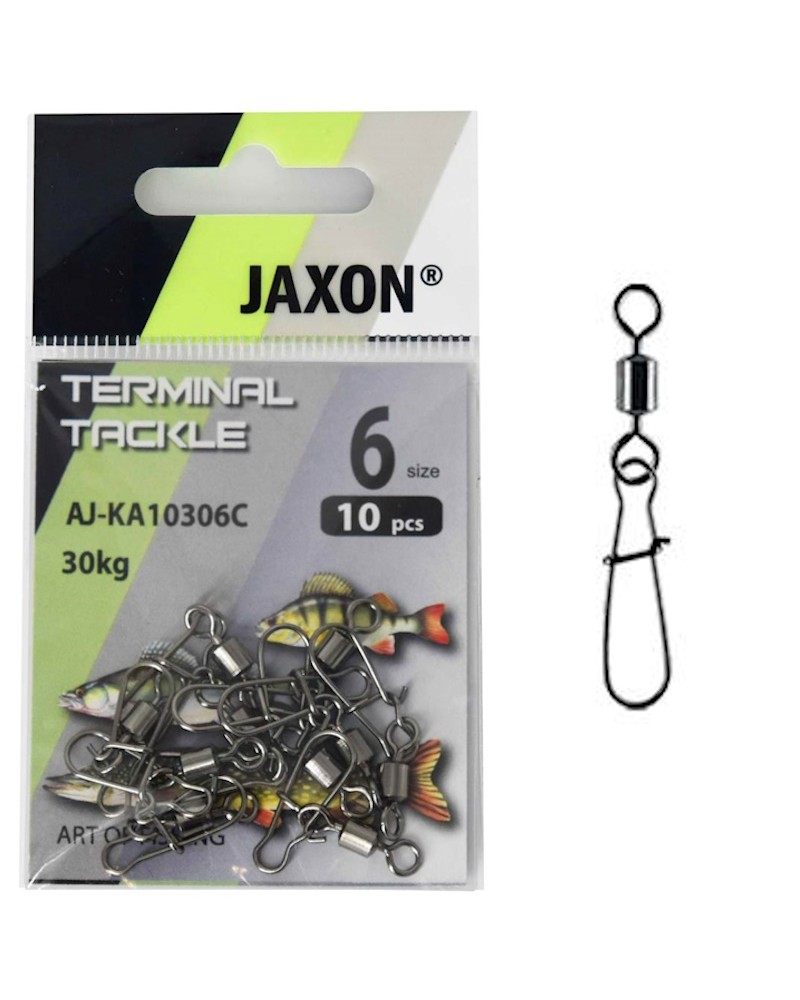 Krętlik Baryłkowy Z Agrafką Jaxon Strong nr 6 30kg 10szt.