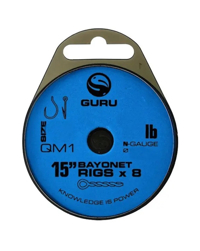 Przypony Z Bagnetem Guru Bayonets QM1 Ready Rig 15'' 38cm 0.17mm nr 16 8szt.