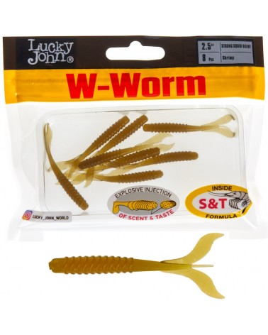 Guma Robak Lucky John W-Worm 2.5'' 6.35cm 1.0g S18 Shrimp 8szt.