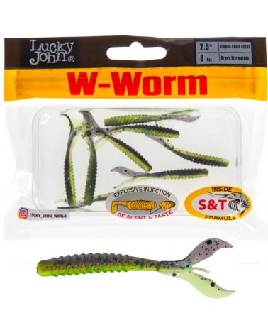 Guma Robak Lucky John W-Worm 2.5'' 6.35cm 1.0g T79 Green Marmalade 8szt.